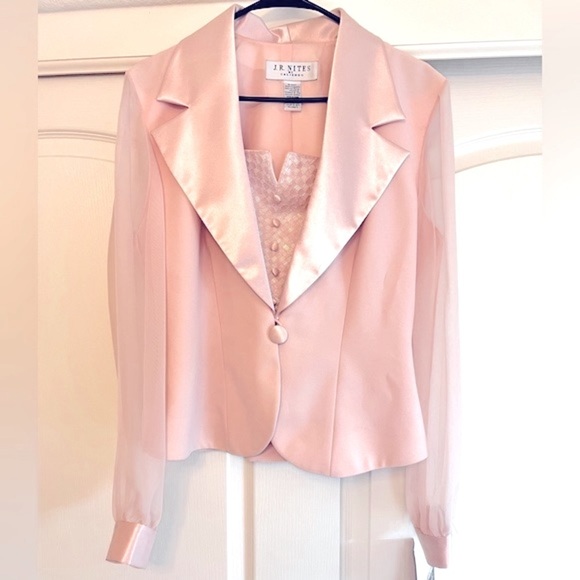 NWT J.R. NITES by Caliendo Light Pink Blazer - Picture 3 of 10